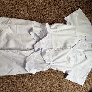 Nursing school white graduation dress.